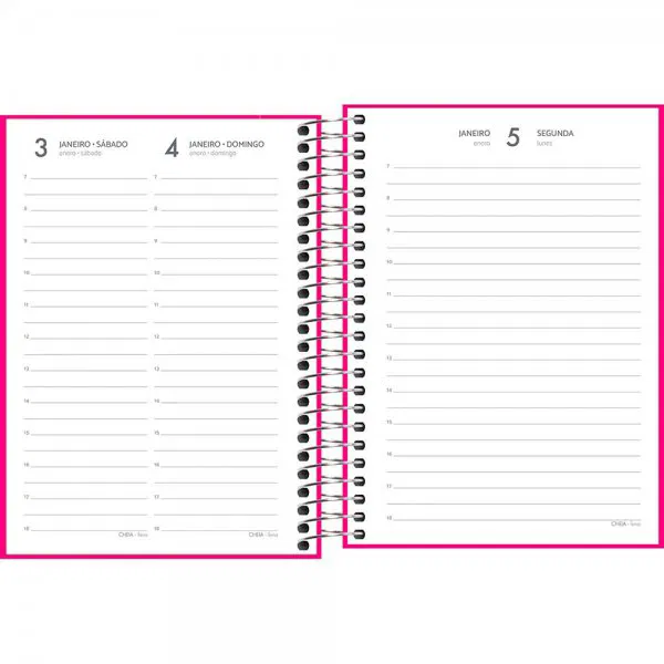AGENDA TILIBRA PEPPER ROSA ESPIRAL M4 2026