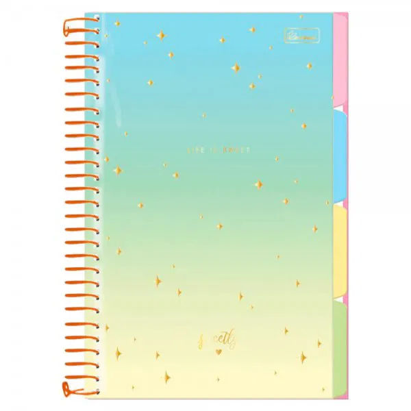 CADERNO 80FLS CADERSIL SWEETLY COLEGIAL - PREMIUM