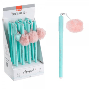 KIT 2 CANETAS BRW 0.7 GEL S2 AZUL APAGAVEL - PREMIUM