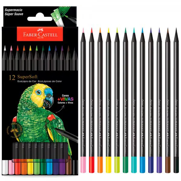 LAPIS 12 CORES FABER CASTELL SUPERSOFT - Imagem 3