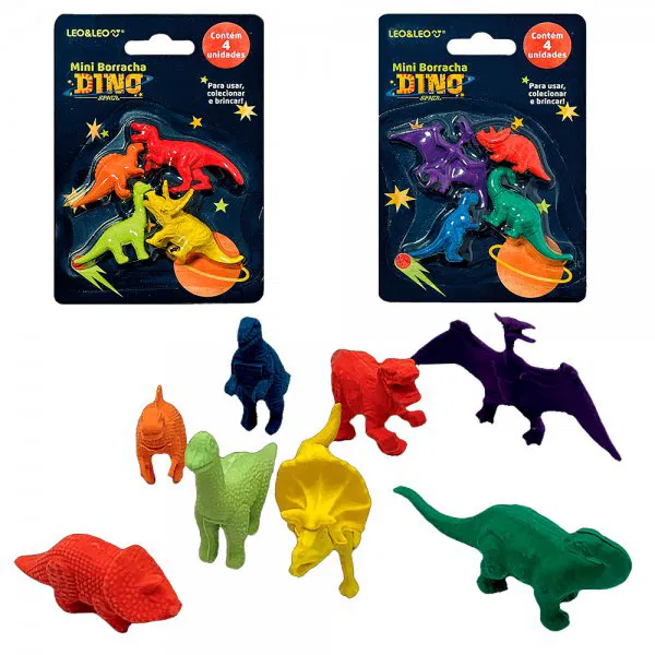 BORRACHA LEONORA DINO SPACE CART.C/4