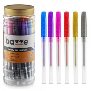 CANETA BAZZE 1.0 GEL COLOR GLITTER